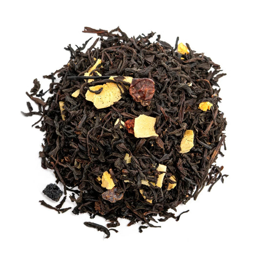 Czarna herbata cejlońska z jagodami, wanilią i kokosem (Madras). 100g