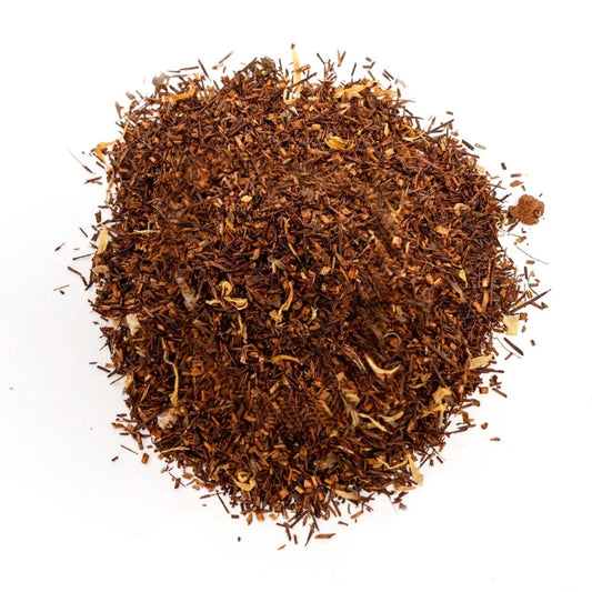 Rooibos Peach & Mango – owocowa czerwona herbata bezkofeinowa. 100 g